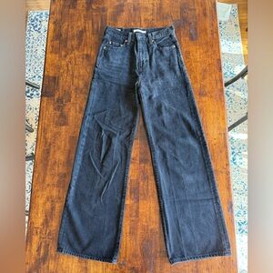 Levi's Women's Ribcage Wide Leg Jeans - Black Denim